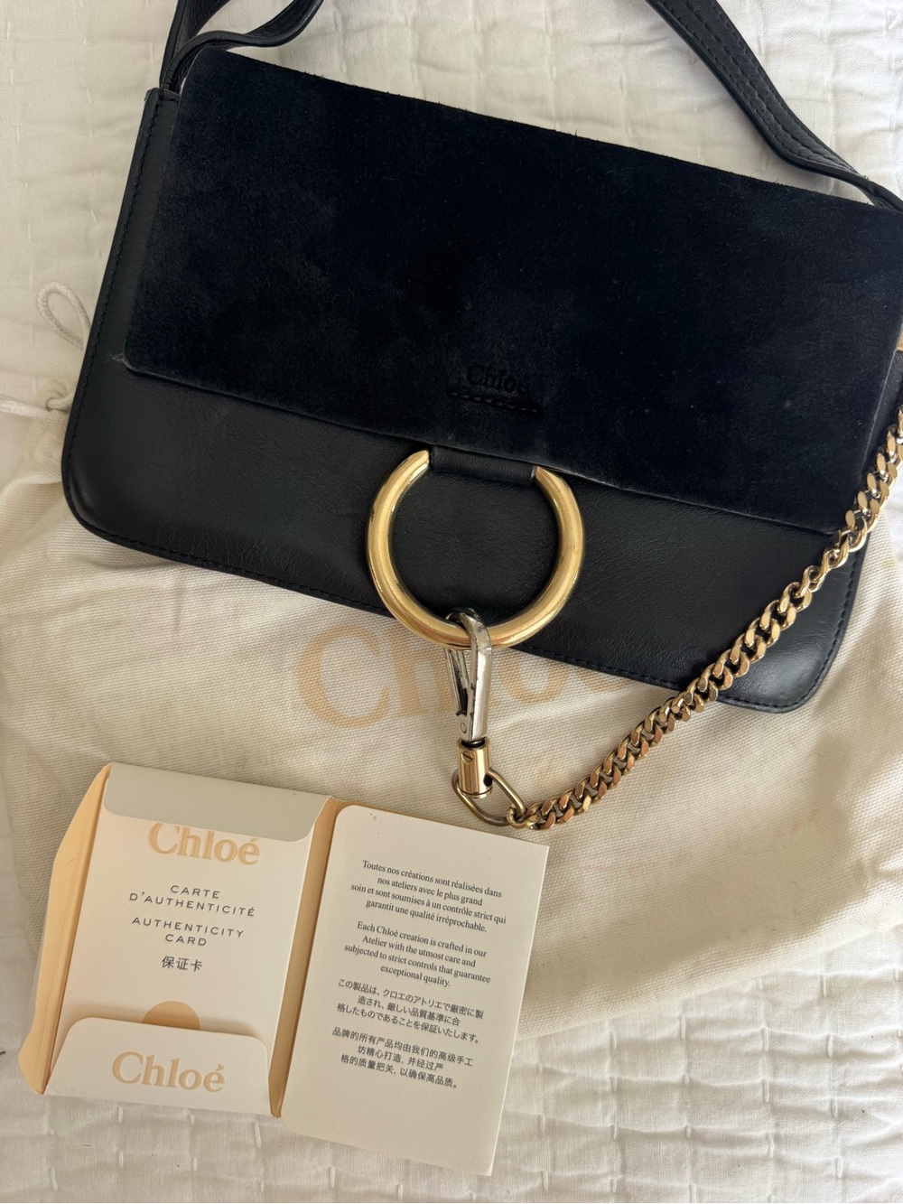 Chloe Black Faye Shoulder Bag